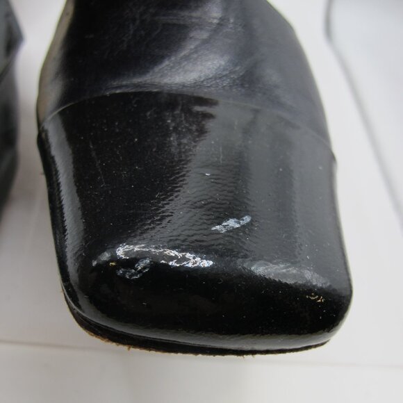 Talbot’s Bunny black leather slide with black patent leather toe 8.5N - Picture 5 of 6